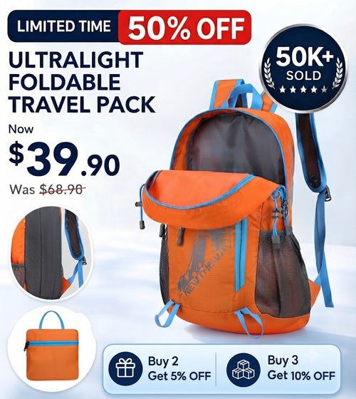 🏆 Last Day Special Price ! 🎒ULTRALIGHT FOLDABLE TRAVEL PACK
