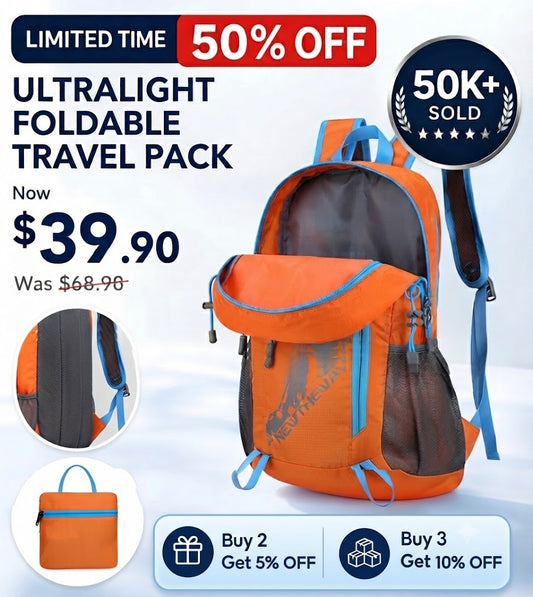 🏆 Last Day Special Price ! 🎒ULTRALIGHT FOLDABLE TRAVEL PACK