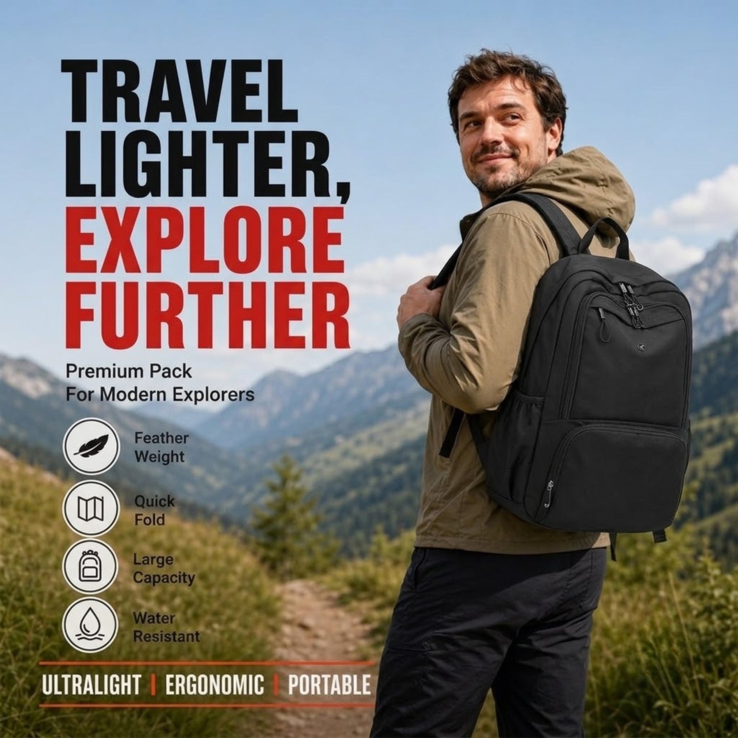🏆 Last Day Special Price ! 🎒Foldable Waterproof Pack Unisex