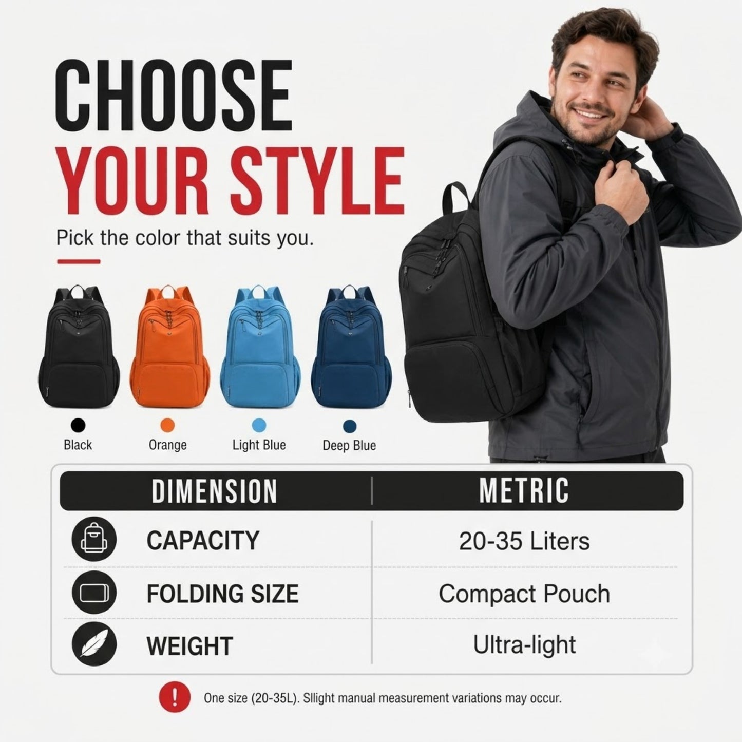 🏆 Last Day Special Price ! 🎒Foldable Waterproof Pack Unisex