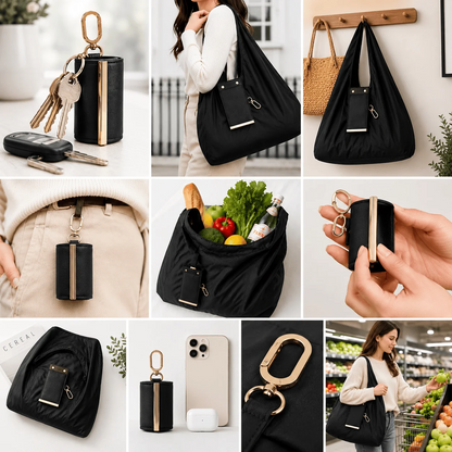 Charm Foldable Vegan Leather Bag