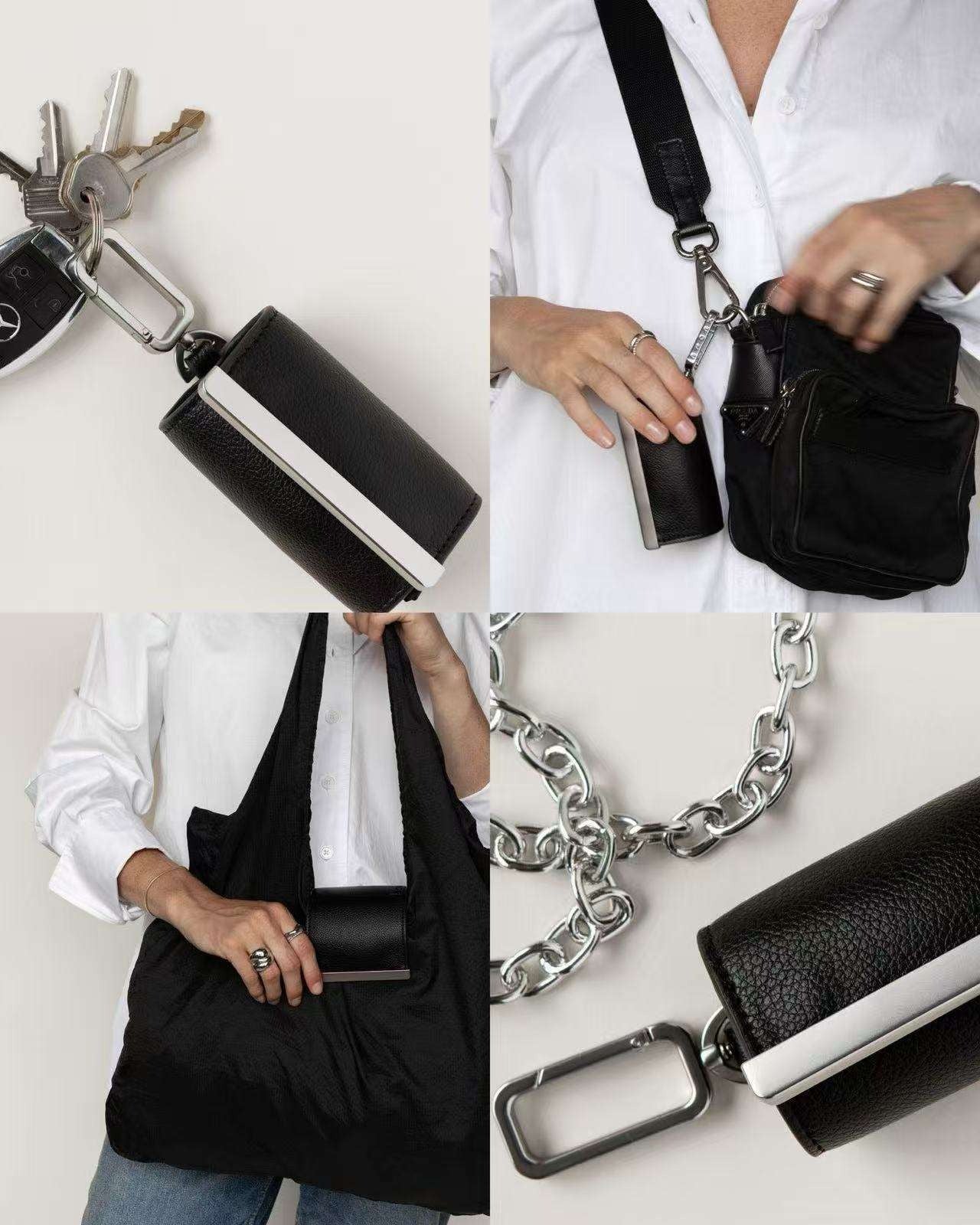 Charm Foldable Vegan Leather Bag