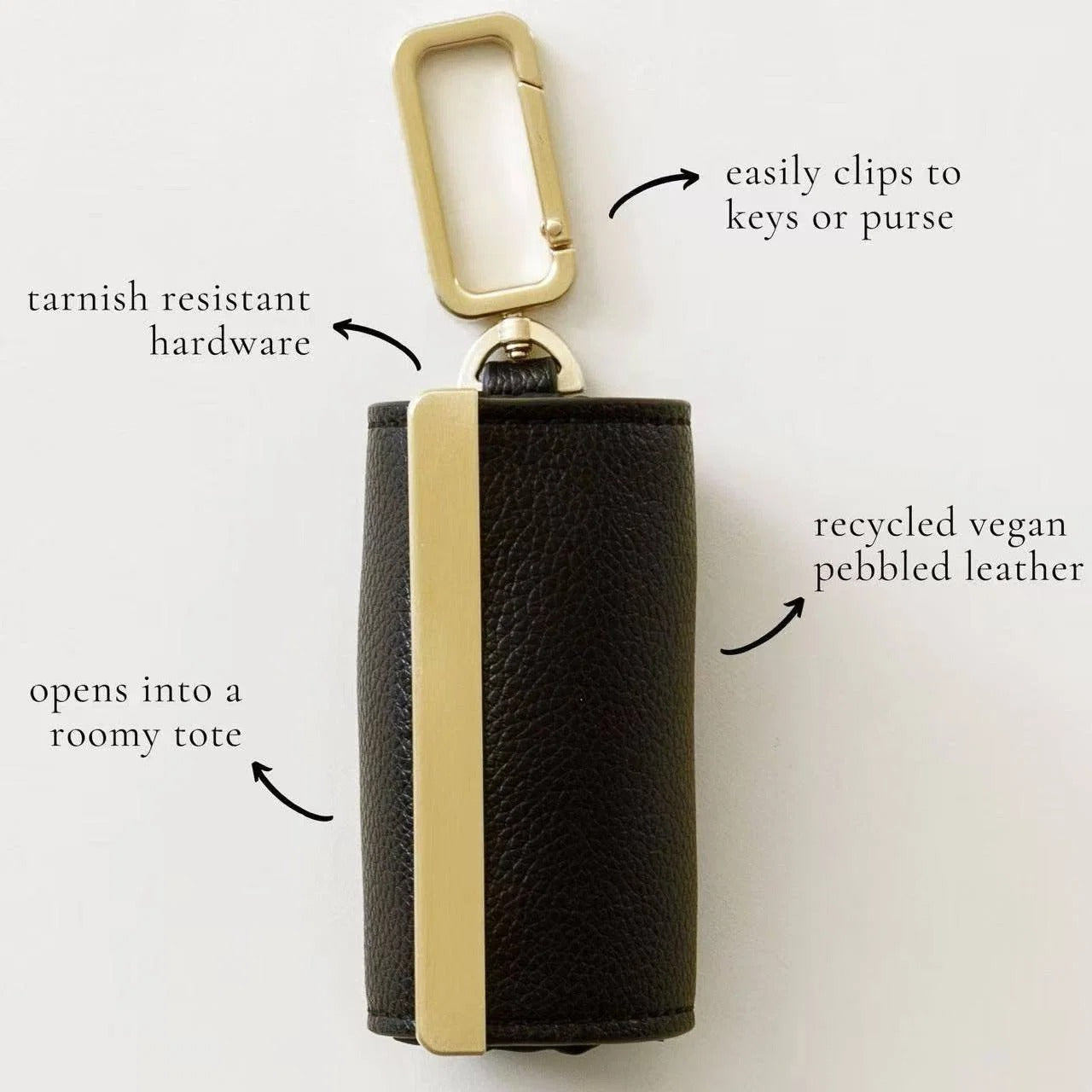 Charm Foldable Vegan Leather Bag