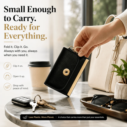 Charm Foldable Vegan Leather Bag