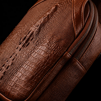 Stylish and Versatile Crocodile Leather Crossbody Bag