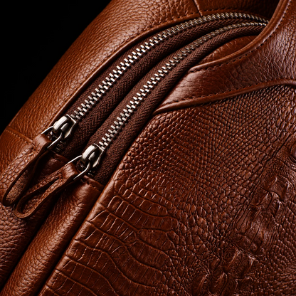 Stylish and Versatile Crocodile Leather Crossbody Bag