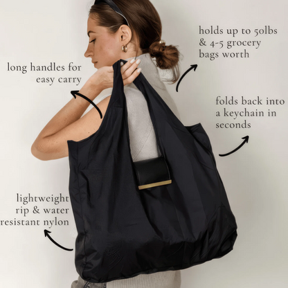 Charm Foldable Vegan Leather Bag