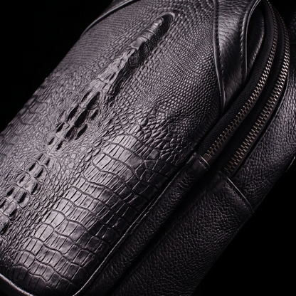 Stylish and Versatile Crocodile Leather Crossbody Bag