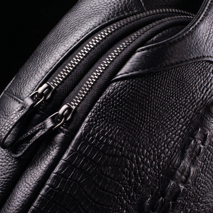 Stylish and Versatile Crocodile Leather Crossbody Bag