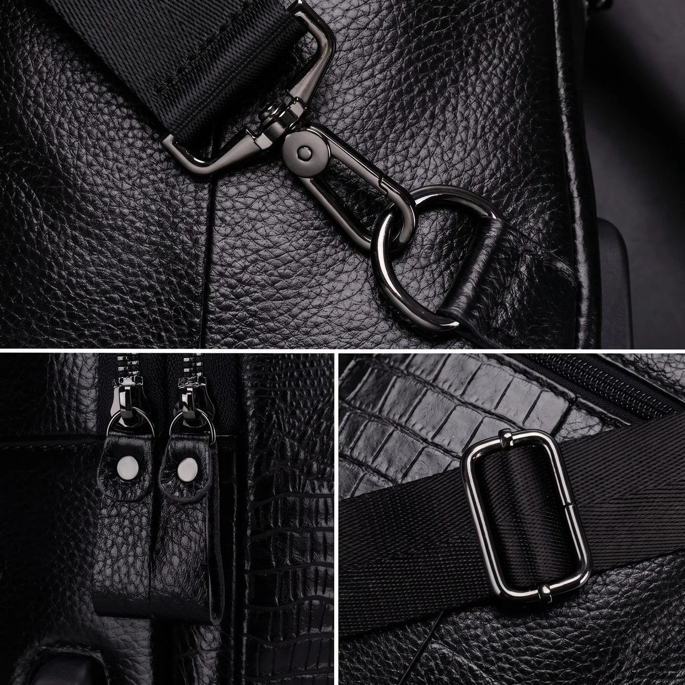 Stylish and Versatile Crocodile Leather Crossbody Bag