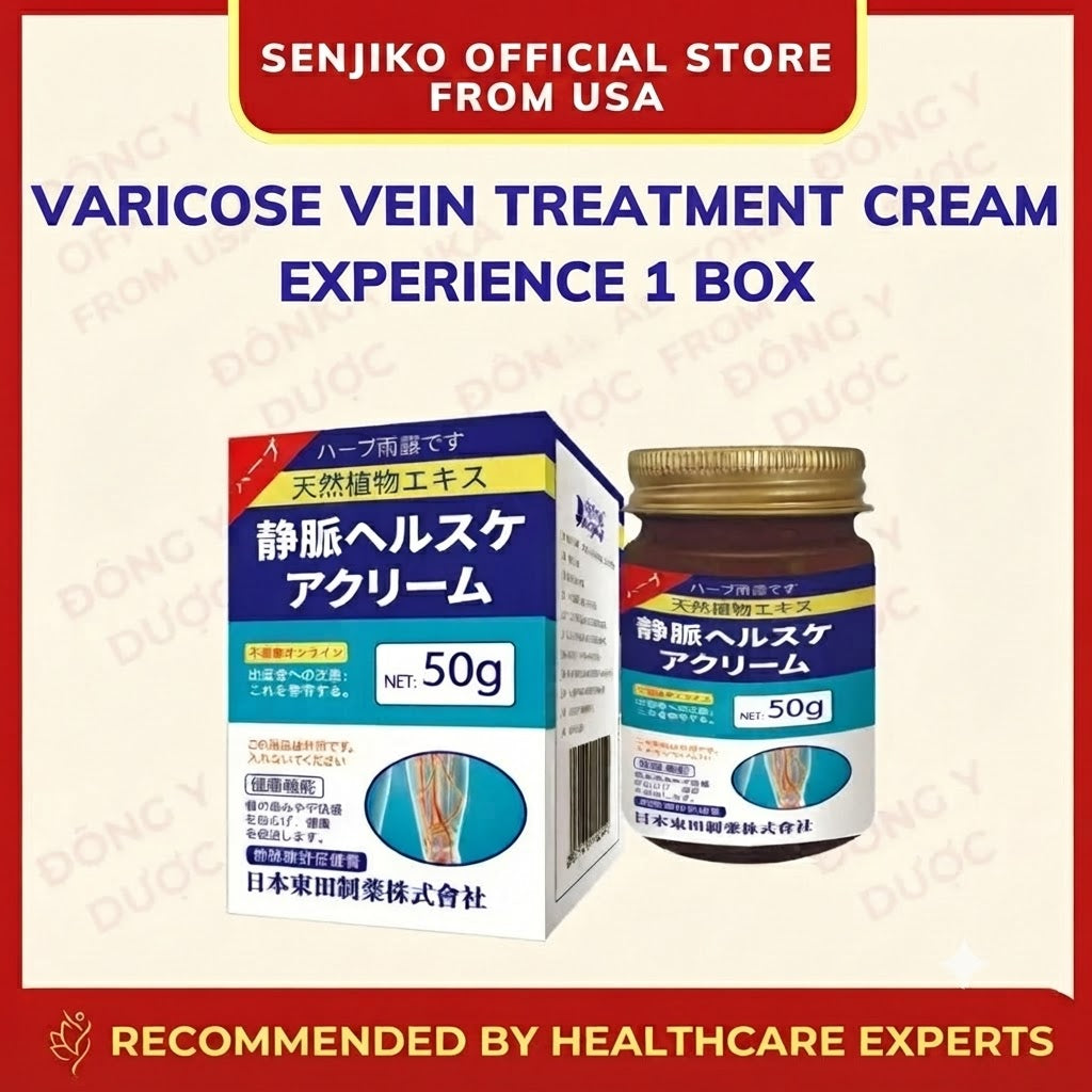 Senjoko Japanese Leg Varicose Vein Cream, Reduces swelling and soreness, supports blood circulation, and alleviates leg edema and heaviness.